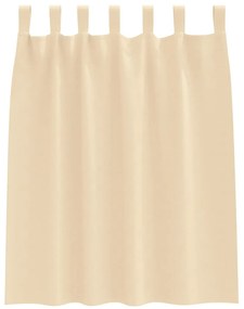 Függönyök függönyökkel 2 pcs Krém 140x140cm Poliészter