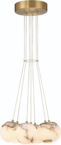 ELSTEAD QN-KEPLER-7P-BG KEPLER Modern Függesztett Lámpa Fehér, Csiszolt Arany LED IP20