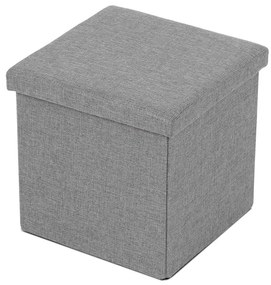 Tárolós Puff, Szürke Szövet. TAB-461 GREY2