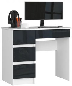 A7 Számítógép asztal fehér / grafitfényű