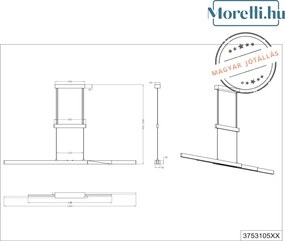 Függeszték Fekete TRAJAN TRIO 375310502