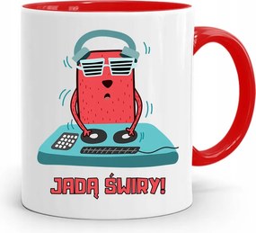 Dja Zene Bögre Piros Jönnek Őrült Ajándék nyomtatott fotóval