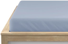 Világoskék mikroszálas lepedő 90 x 200 cm