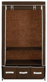 vidaXL barna szövet ruhásszekrény 87 x 49 x 159 cm