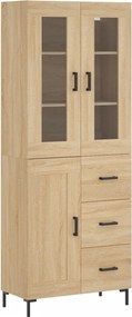 vidaXL sonoma tölgy szerelt fa magasszekrény 69,5 x 34 x 180 cm