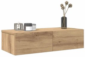 Falipolc fiókokkal artisian tölgy 60x26,5x15 cm műszaki fa