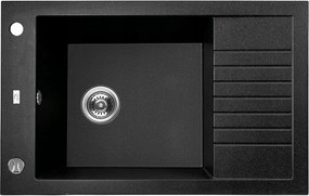 Pionier gránit mosogató, fekete (SBR_713T)