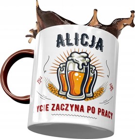 Bordó bögre Alice Barátnőjének Nyomtatott Fotóval