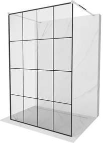 Mexen, Mexen Kioto zuhanykabin fala 150 x 200 cm, átlátszó/fekete minta 8 mm, króm - 800-150-002-01-77