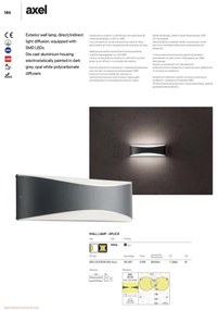 Redo 90126 - LED kültéri fali lámpatest AXEL LED/7W/230V 3000K IP65 antracit