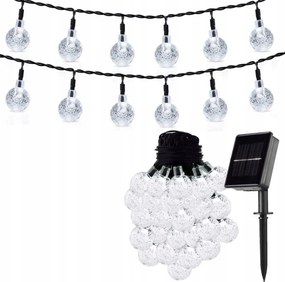 Napelemes Lámpák 20LED Kerti Fényfüzér Fénygömbök Fényzsinór Hideg