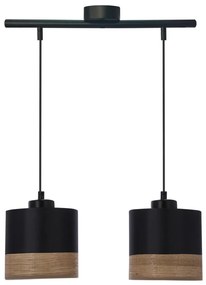 Candellux Csillár zsinóron PORTO 2xE27/60W/230V fekete/barna 32-17604