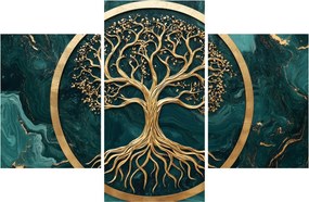 Kép – Márványban lévő arany életfa (90x60 cm)