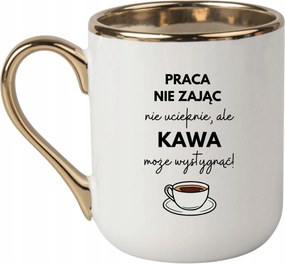 Bögre Elegáns Fehér Arany Rant Vicces Ajándék Munka Nem Foglal