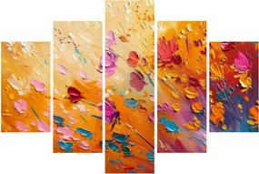 Kép - Színes virágok festése (150x105 cm)