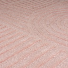 Zen Garden rózsaszín gyapjú szőnyeg, 160 x 230 cm - Flair Rugs