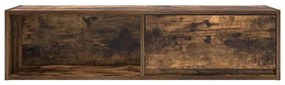 2 db füstös tölgy színű szerelt fa TV-szekrény 100x31x25,5cm