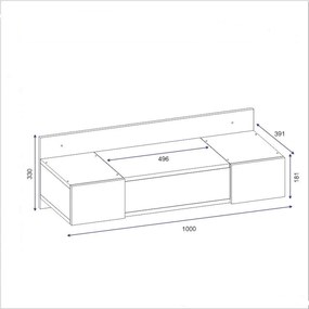 Zakkum Sapphire Oak kozmetikai asztalka