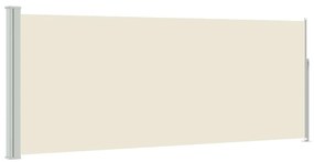 vidaXL krémszínű behúzható oldalsó napellenző 120 x 300 cm