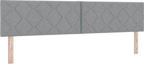 vidaXL Fejtámla Világosszürke 200 cm szövet