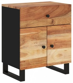 vidaXL tömör akácfa és szerelt fa éjjeliszekrény 50 x 33 x 60 cm