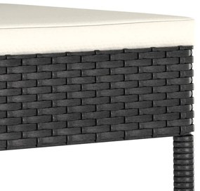 4 db fekete polyrattan kerti étkezőszék