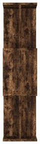 füstös tölgy színű fa könyvszekrény/térelválasztó 80x24x96 cm