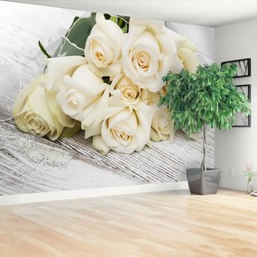 Fotótapéta Fehér rózsák 104x70 cm