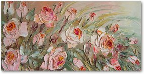 Üvegpanel konyhába Rózsa 140x70 cm Ragasztó