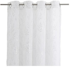 Fehér-ezüstszínű fényáteresztő függöny 140x260 cm Buds – Casa Selección