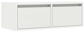 TV szekrény LED világítással fehér 75x35,5x25 cm