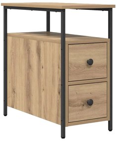 Éjjeliszekrény fiókkal kézműves tölgy 30 x 60 x 60 cm Faanyag