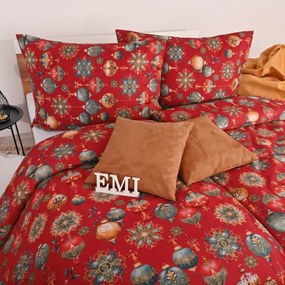 EMI Magic red karácsonyi pamut ágyneműhuzat