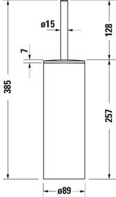 Duravit 99284600 - Álló WC-kefe D-CODE matt fekete