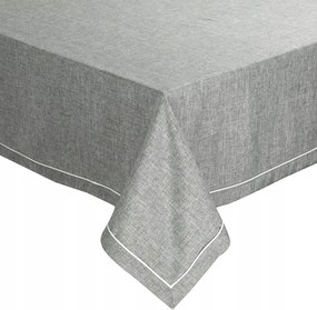 Abrosz dekoratív Megi 140x220 Eurofirany hamuszürke, fehér szegéllyel díszítve