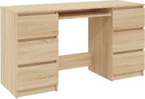 vidaXL sonoma tölgy szerelt fa íróasztal 140 x 50 x 77 cm
