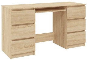 vidaXL sonoma tölgy szerelt fa íróasztal 140 x 50 x 77 cm