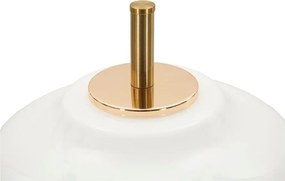 Fehér-fekete asztali lámpa üveg búrával (magasság 46 cm) Vintage – Mauro Ferretti