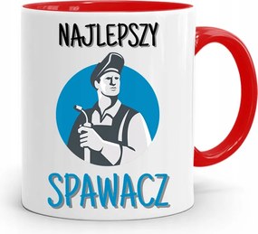 Piros Hegesztő Ajándék Bögre Legjobb Hegesztő Nyomtatott Fényképpel