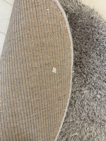 Puffy shaggy kerek szőnyeg Szürke (Grey) 80x80