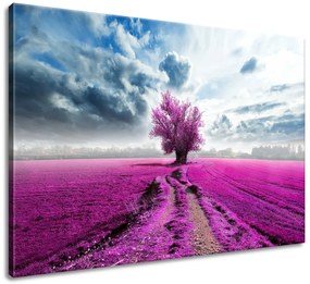 Gario Vászonkép Fa a lila mezon Méret: 40 x 100 cm