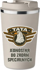 Prémium Termo Bögre bézs Apák Napi Ajándék különleges feladatokhoz K