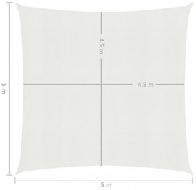 fehér HDPE napvitorla 160 g/m² 5 x 5 m