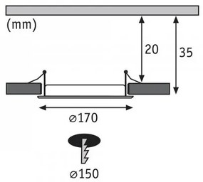 Paulmann 92062 - LED/12W IP44 Fürdőszobai beépíthető lámpa QUAL 230V 2700K