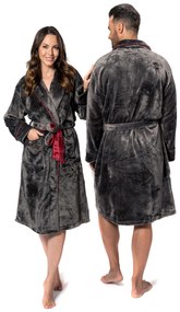 Fürdőköpeny Roger Women Grey Red M