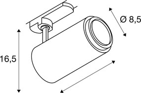 SLV NUMINOS® ZOOM M DALI 1006117 Sínreflektor 1x20W/LED 3000K 1800LM