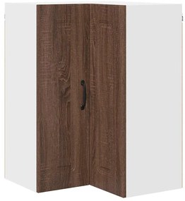 Fali konyhaszekrény ajtóval Barna Tölgy 57 x 57 x 80 cm Faanyag