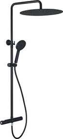 DRAGOR termosztátos zuhanyszett csapteleppel, matt fekete