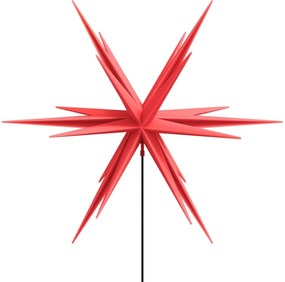 3 db összecsukható tüskés piros karácsonyi lámpa LED-del 35 cm