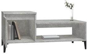 Betonszürke szerelt fa dohányzóasztal 100 x 50 x 45 cm